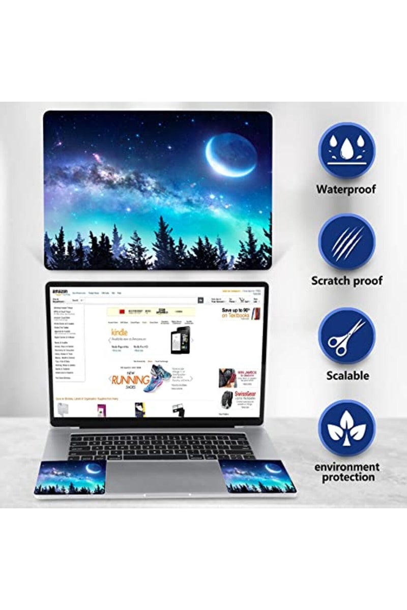 AIMSA Laptop Skin Sticker Decal, 12 13 13.3 14 15 15.4 15.6 inch Laptop Art Decal Protector Notebook Netbook PC 15.6" Universal Vinyl Cover, Forest Moon Sky - Image 4