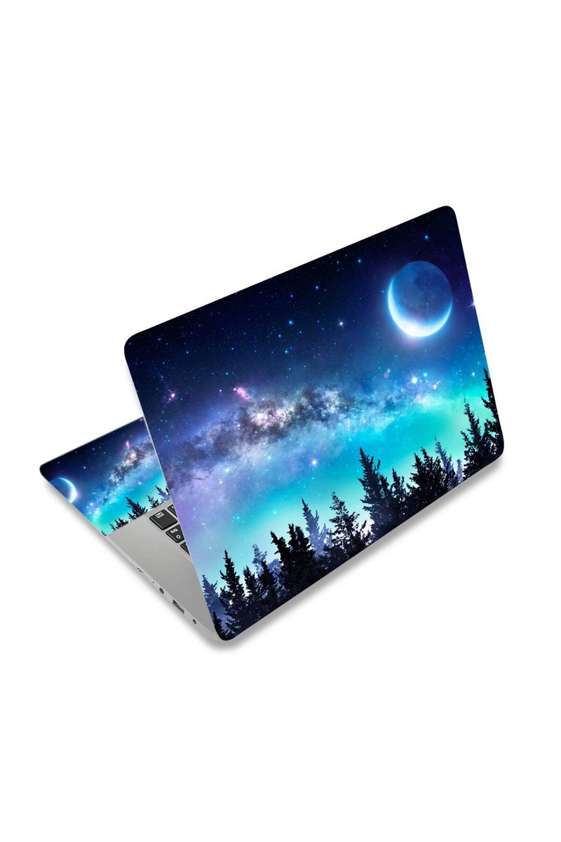 AIMSA Laptop Skin Sticker Decal, 12 13 13.3 14 15 15.4 15.6 inch Laptop Art Decal Protector Notebook Netbook PC 15.6" Universal Vinyl Cover, Forest Moon Sky - Image 1