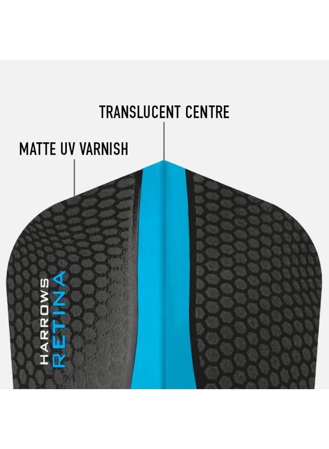 Harrows Retina Dart Flights | 5 x sets Darts Flights (15 Flights Total) I 100 Micron Dart Flights I Premium Extra Strong Made in UK I Professional Darts Accessories I Blue Dart Flights - Image 2