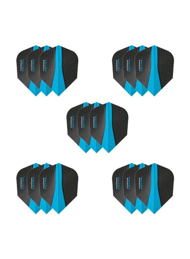 Harrows Retina Dart Flights | 5 x sets Darts Flights (15 Flights Total) I 100 Micron Dart Flights I Premium Extra Strong Made in UK I Professional Darts Accessories I Blue Dart Flights - Image 1