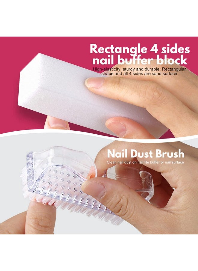 FANDAMEI Nail Files And Buffers Kit Cuticle Remover Kit With Nail File Buffer Buffer Block Cuticle Nipper Pusher & Peeler. Nail Cuticle Oil Pomegranate For Nail Care  - Image 4