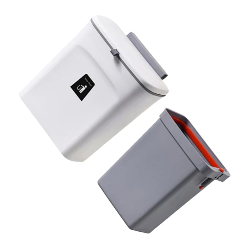 VOSAREA Hanging Trash Can Compost Trash Bin Kitchen Garbage Can Wall-Mounted Design Easy Garbage Disposal - Image 1