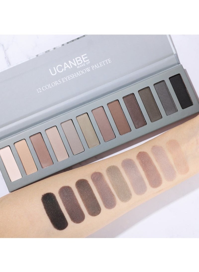 Ucanbe - UCANBE 12 Color Matte Shimmer and Pearl Eyeshadow Palette - Image 1