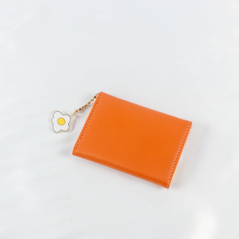 The Black Pearl Accessories Leather Flip Wallet & Card Holder with Multiple Pockets - Orange - Image 2