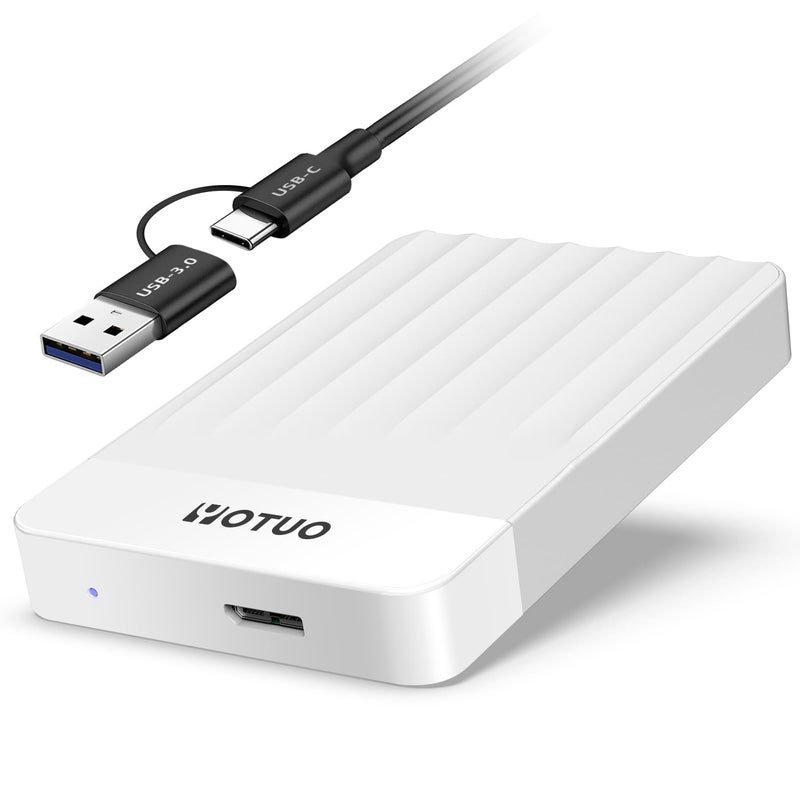 YOTUO Portable External Hard Drive Storage Expansion Mobile HDD USB 3.0 for PC, Mac, Desktop, Laptop, PS4, PS5, Xbox One X/S, Xbox 360, Xbox Series X/S, Office & Game (White, 1TB) - Image 1