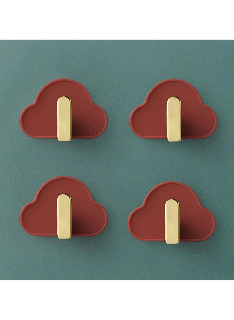 DARIYAH Cloud Shaped Random Color Self Adhesive Wall Hook 4-Pack XQ-038 - Image 1