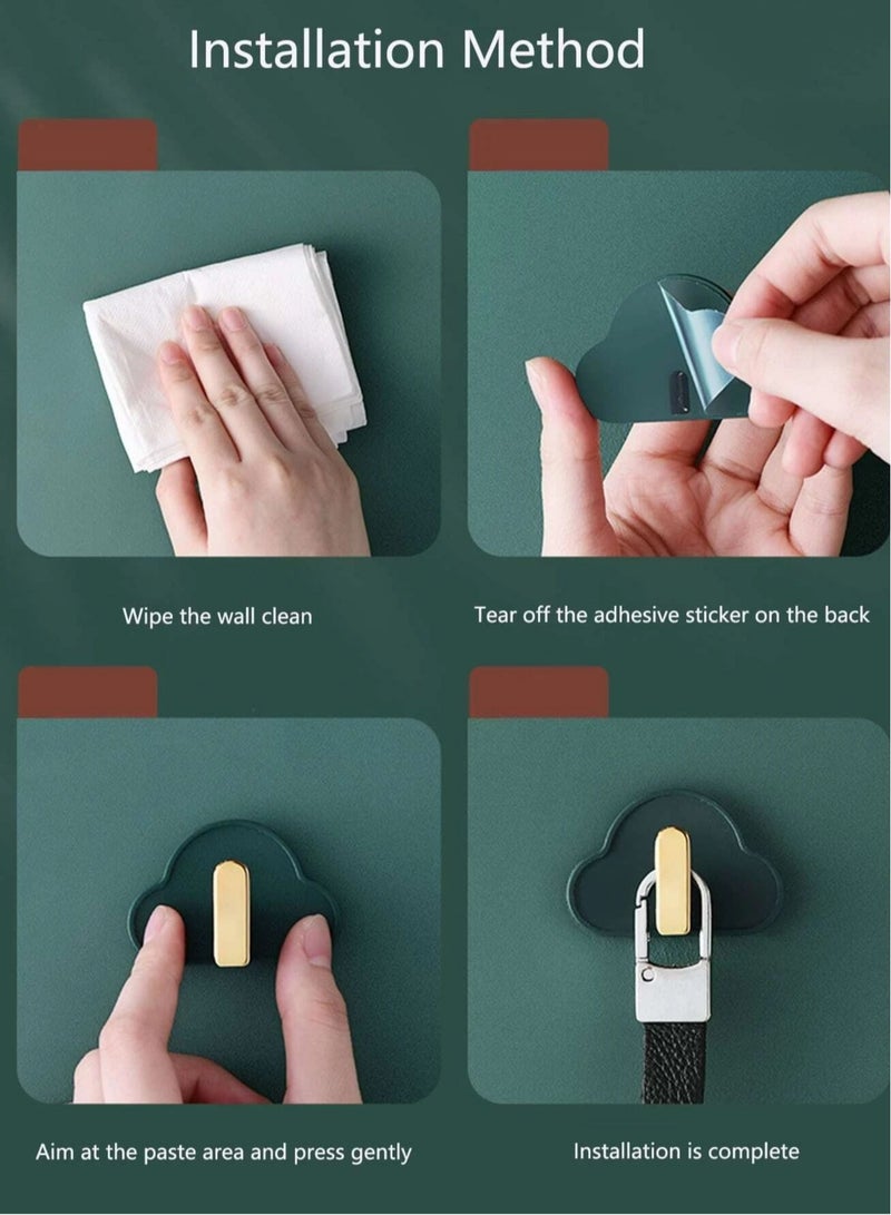 DARIYAH Cloud Shaped Random Color Self Adhesive Wall Hook 4-Pack XQ-038 - Image 4