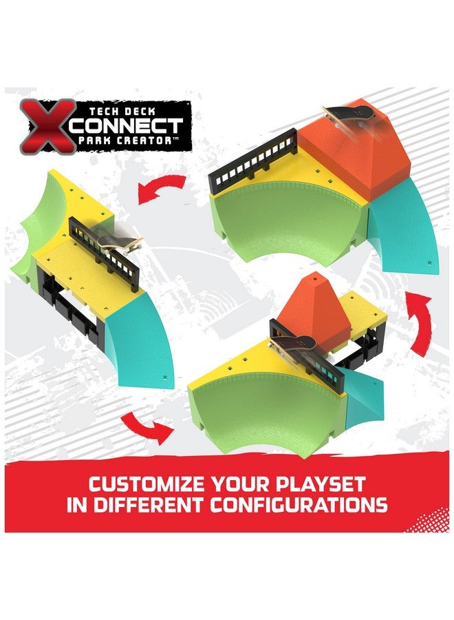 Tech Deck, Quarter Bowl Ruckus X-Connect Park Creator, Customizable and Buildable Ramp Set with Exclusive Fingerboard, Kids Toy for Ages 6 and up - Image 2