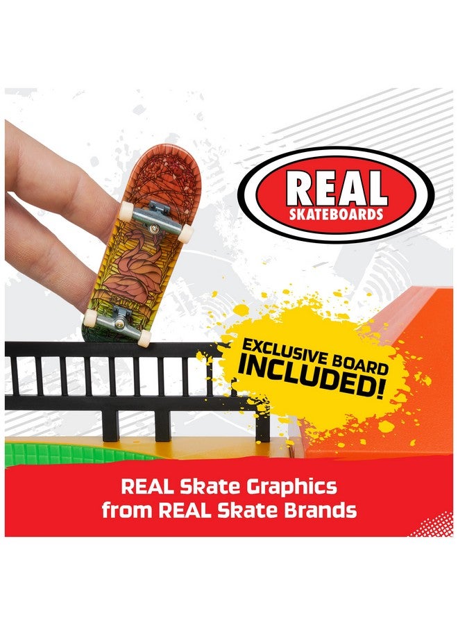 Tech Deck, Quarter Bowl Ruckus X-Connect Park Creator, Customizable and Buildable Ramp Set with Exclusive Fingerboard, Kids Toy for Ages 6 and up - Image 3