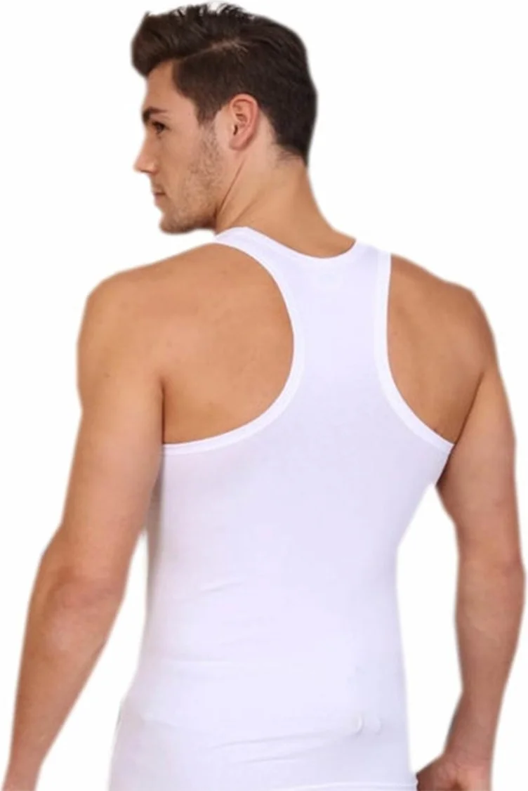 Berrak 1015 Men's Ribana 2 Pack Cotton Rambo Undershirt