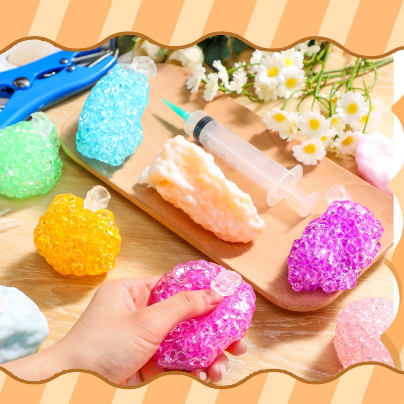 Simgoing مجموعة صنع كرات الضغط DIY من سيمغوينغ 12 مجموعة كرات ضغط فارغة مع 12 غلاف كرات ضغط فارغة وأداة توسيع وجهاز تفريغ لصنع كرات الضغط (لون فاتح، ب) - Image 5