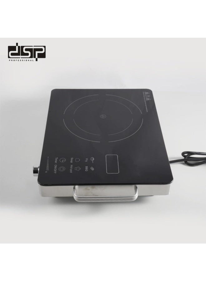Q-Tenci Infrared Cooktop, 2000W Portable Induction Cooktop with 11 Cooking Power Levels, LED Touch Screen, Black Crystal Panel, Specially Designed Anti-Scald Handle  - Image 4