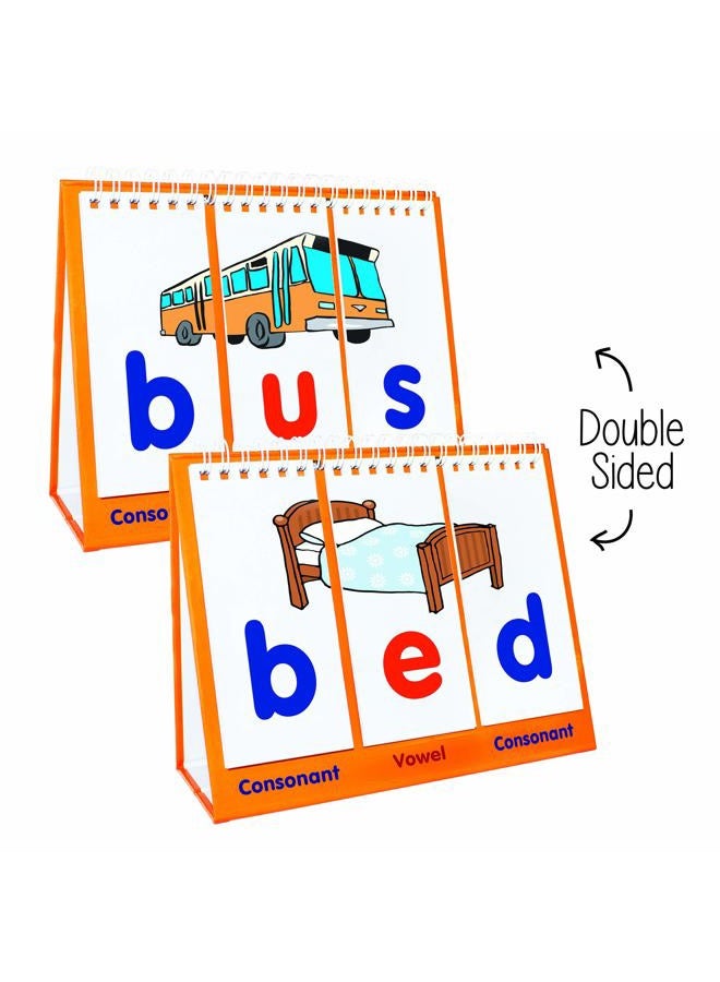 Junior Learning CVC Flips | Literacy Educational Flip Chart | Learn How to Spell Consonant - Vowel - Consonant Words | Ages 4-5, Reception - Year 1 - Image 3