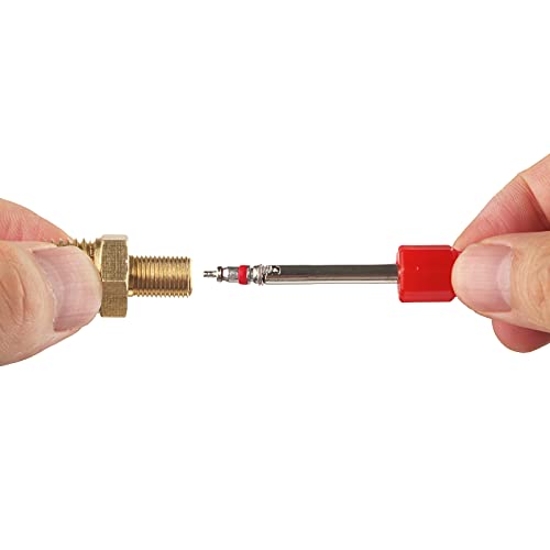 A.I.FORCE 4Pcs 1/4" NPT Tank Valve, Air Compressor Fill Valve With Anti-Corrosion Brass Schrader and Caps, Extra Replacement Stems Cores and Tool - Image 4