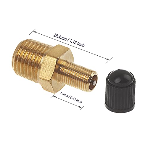 A.I.FORCE 4Pcs 1/4" NPT Tank Valve, Air Compressor Fill Valve With Anti-Corrosion Brass Schrader and Caps, Extra Replacement Stems Cores and Tool - Image 2
