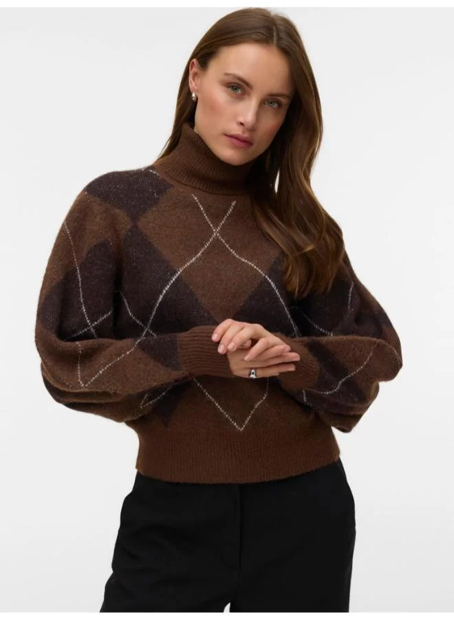 Vero Moda Darla Long Sleeve Roll Neck Pullover Sweater