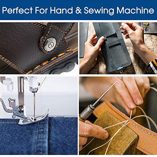 ANMINY Bonded Nylon N66 Sewing Thread 700 Yards Size #138 T135 420D/3 for Leather Denim Hand Machine Craft Shoe Bag Repairing Extra Strong Heavy Duty High Temperature Resistant Waterproof - Black - Image 5