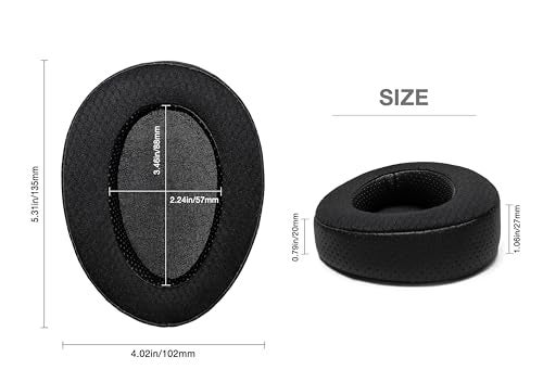 Voarmaks Memory Foam Cushion Ear Pads for Hifiman Arya Ananda Edition XS X HE1000se HE1000 V2 Jade II Headphone Replacement EarPads (Polyester-Fenestrated) - Image 4