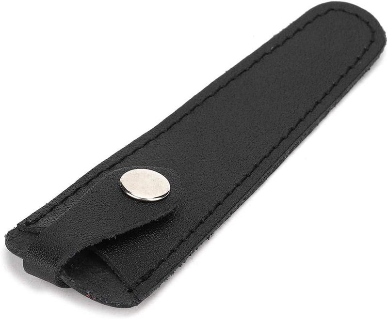 Salon Hair Scissor Bag Scissors Safety Sheath Bag Professional PU Leather Scissors Bag Portable Scissors Storage Holder Holster Organizer Hairdressers Toolsblack