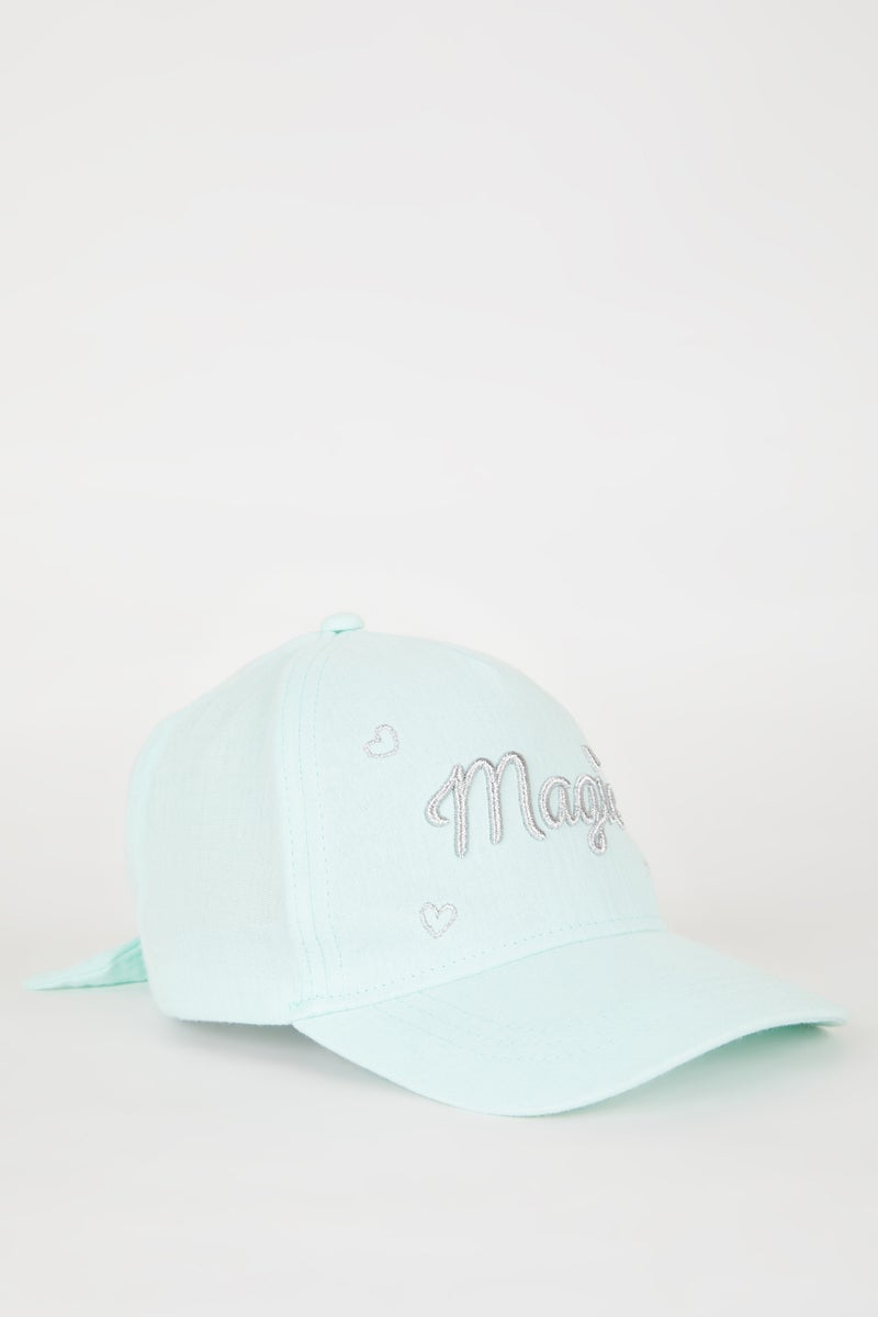 DeFacto Blue Girl Girl Gabardine Printed Hat Casual - Image 2