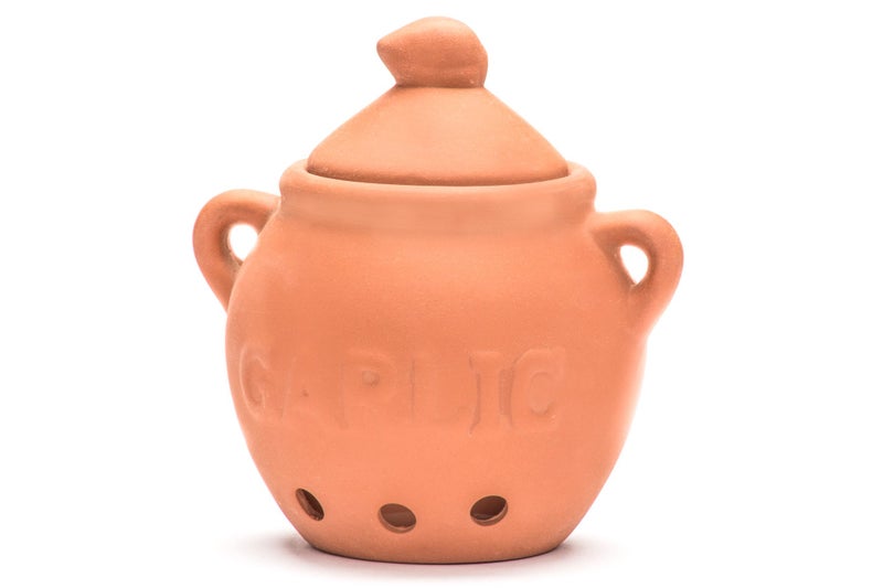 Fox Run Garlic Keeper, Terra Cotta, Red, 4.25 x 5.25 x 5.25 inches - Image 1