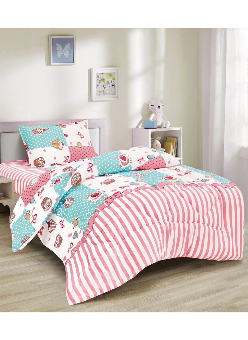 Ming Li - Soft and Fluffy Medium Fill Kids Bedspread Comforter Set 3pcs Single Size Bedspread for Boys Girls Fashion Print Double Side Stitched Pattern Soft and Breathable - Image 1