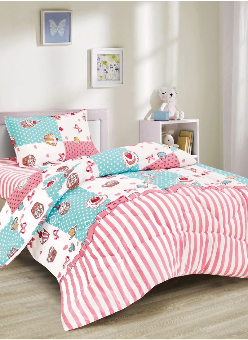 Ming Li - Soft and Fluffy Medium Fill Kids Bedspread Comforter Set 3pcs Single Size Bedspread for Boys Girls Fashion Print Double Side Stitched Pattern Soft and Breathable - Image 1