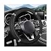 FALVFUN Bling Car Steering Wheel Cover 15 Inch Elastic Stretch Crystal Rhinestone Vehicle Steering Wheel Protector AntiSlip Auto Interior Protective Cover Universal for SUV RV Truck Black - Image 2