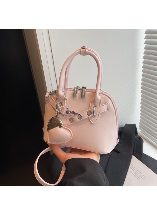Simple Crossbody Shell Handbag 2025 Spring Style Bag Women's Work Bag Fashion Shoulder Handbag-Color:Pendant Off-white  - Image 2