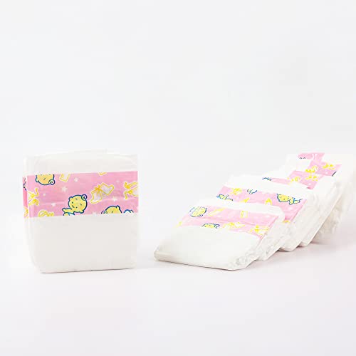CHAREX Baby Doll Diapers Pack - 10 Pieces Reborn Dolls Diapers Refill, Baby Alive Diapers, 16-24 Inch Baby Doll Accessories Newborn Dipaers Reusable - Image 2