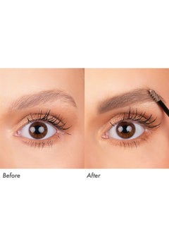 ModelCo More Brows Colored Eyebrow Gel - Perfect For Those With Thin, Sparse Brows - Innovative Brush-On Fiber Gel - Gives The Appearance Of Fuller, Thicker Brows Instantly - Light Medium - 0.12 Oz