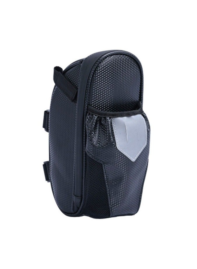 عام حقيبة خلفية كبيرة السعة للدراجة الهوائية، حقيبة تخزين متينة بملمس ألياف الكربون، حقيبة ذيل لدراجات الطرق. - Image 1