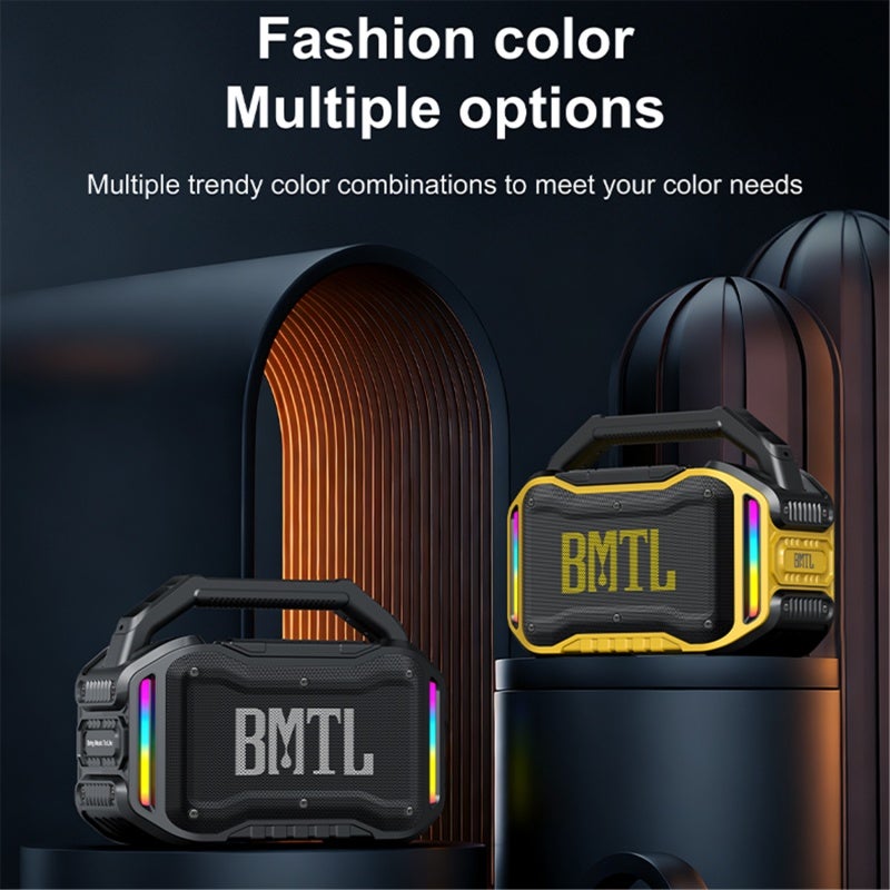 Wireless Bluetooth Speaker: 80W Peak Power Subwoofer With Deep Bass - 20-Hour Battery Life IPX6 Waterproof Shock-Resistant Portable Outdoor Speaker for Outdoor Parties Poolside Rugged Settings - Image 4