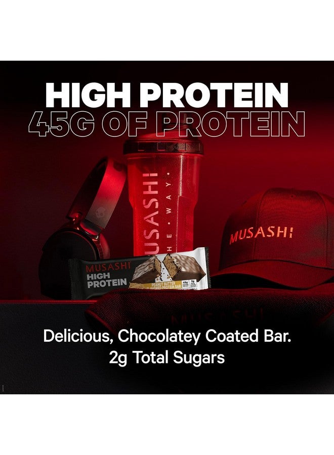 Musashi High Protein Bar, 45G Protein, 1G Total Sugars, Dark Chocolate & Salted Caramel, Post Workout And Protein Snack On The Go, 12 Pack Of 3.2Oz (90G) Bars  - Image 3