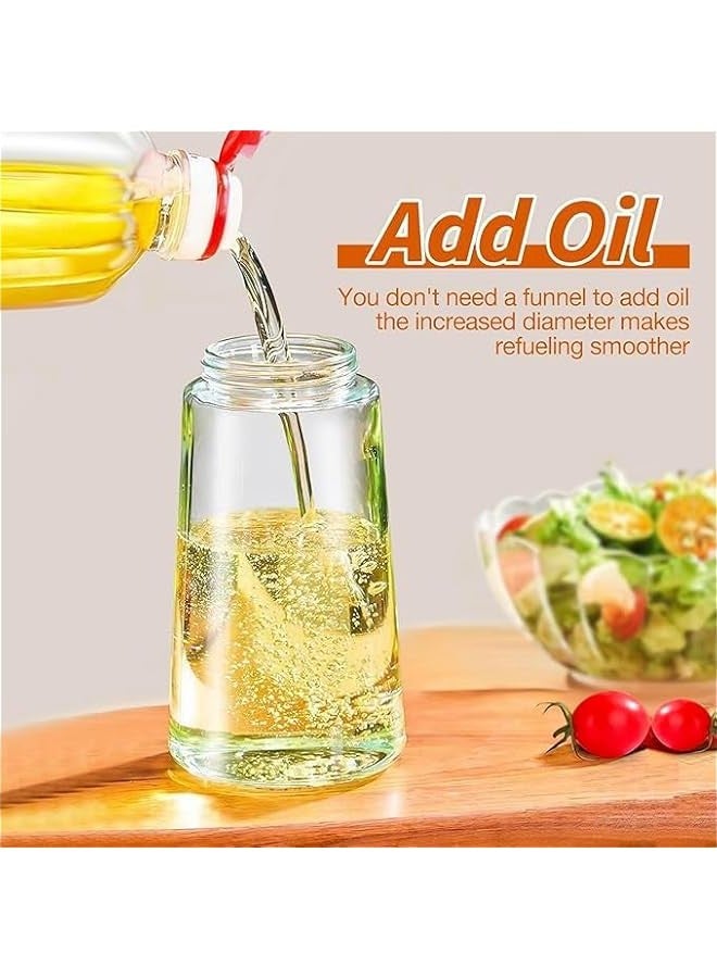 بيوينتي زدد زجاجة موزع زيت زيتون سعة 16 اونصة 470 مل للمطبخ - موزع زيت 2 في 1 امن غذائيا وبخاخ زيت للطبخ والمقلاة الهوائية والسلطة وبخاخ زيت الزيتون - اسود - Image 4