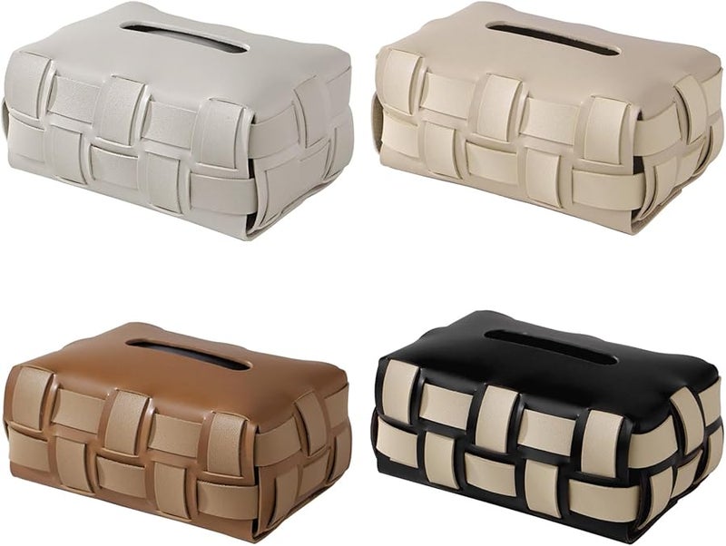 حامل موزع الأنسجة ذو الحجرتين المزدوجتين حافظة ورق تخزين إبداعية ملونة - Image 4