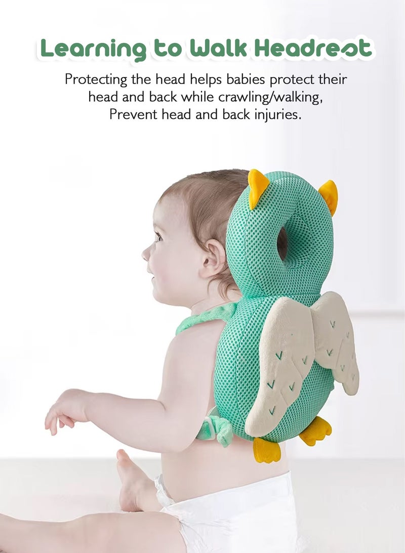 URbazaar Baby Backpack Head Protection Pillow with Knee Pad, Baby Walkers Protective Safety Pad Backpack, Adjustable Baby Fall Pillow Backpack for Crawling and Walking, Squeezing Can Make A Sound  - Image 3