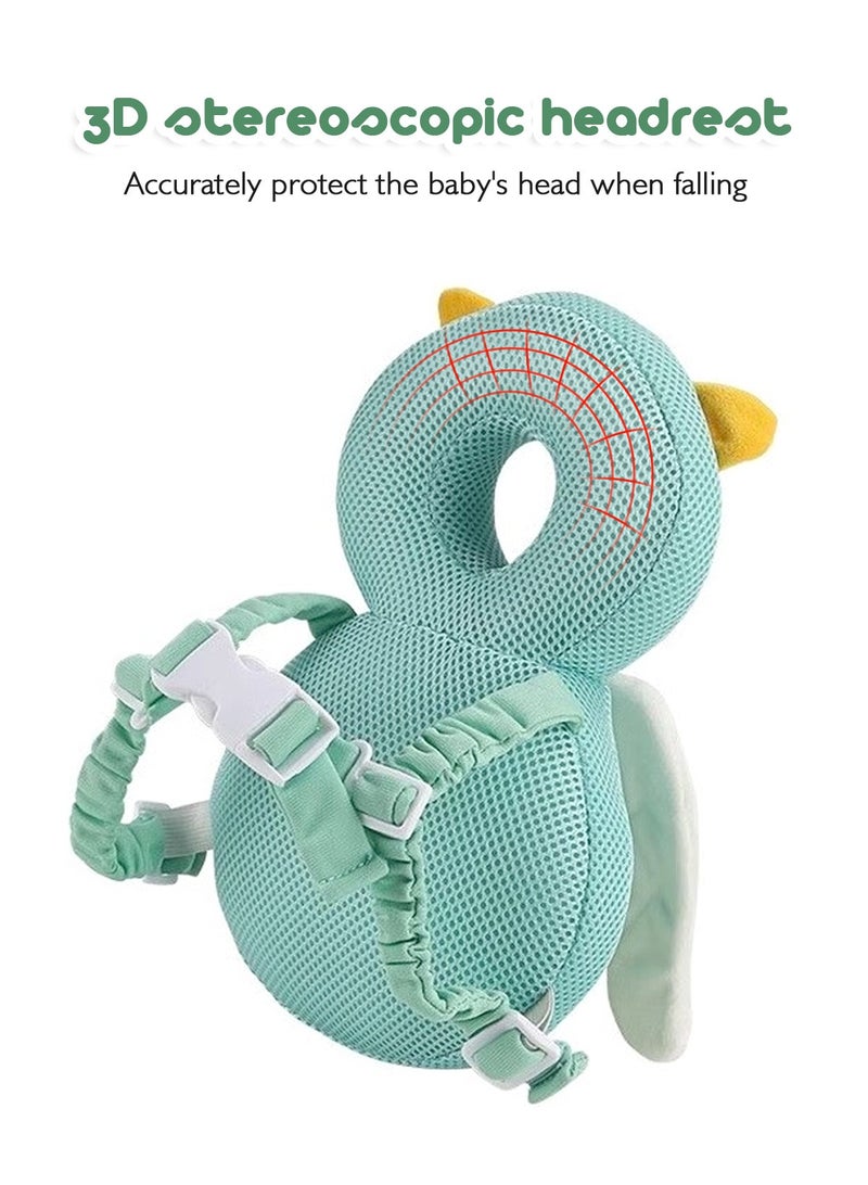 URbazaar Baby Backpack Head Protection Pillow with Knee Pad, Baby Walkers Protective Safety Pad Backpack, Adjustable Baby Fall Pillow Backpack for Crawling and Walking, Squeezing Can Make A Sound  - Image 4
