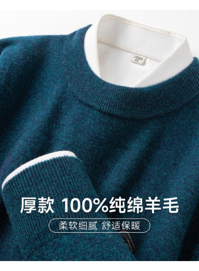 Fapai Mid-weight Wool Sweater For Winter Warmth, Fashionable And Comfortable Pullover Round Neck Sweater - Image 1