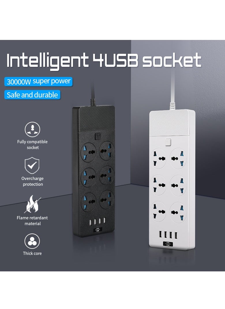 GULFLINK 2 Meter Cable With 6 Power Socket 4 Usb Ports Power Strip  - Image 2