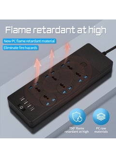 GULFLINK 2 Meter Cable With 6 Power Socket 4 Usb Ports Power Strip  - Image 4