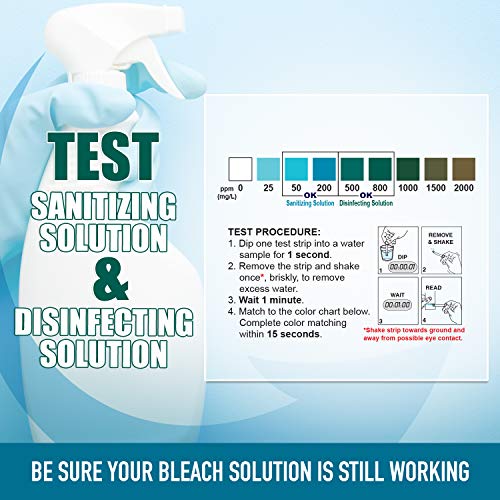 Industrial Test Systems شرائط اختبار الكلور الحر WaterWorks 480124 من أنظمة الاختبار الصناعية، نطاق عالي جداً II، زمن اختبار 61 ثانية، نطاق 0-2000 جزء في المليون (زجاجة تحتوي على 50 شريط)  - Image 2