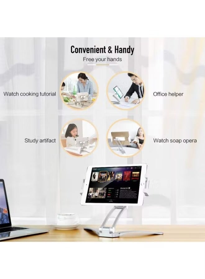 360 Degree Wall Holder Stand For iPad Silver - Image 4