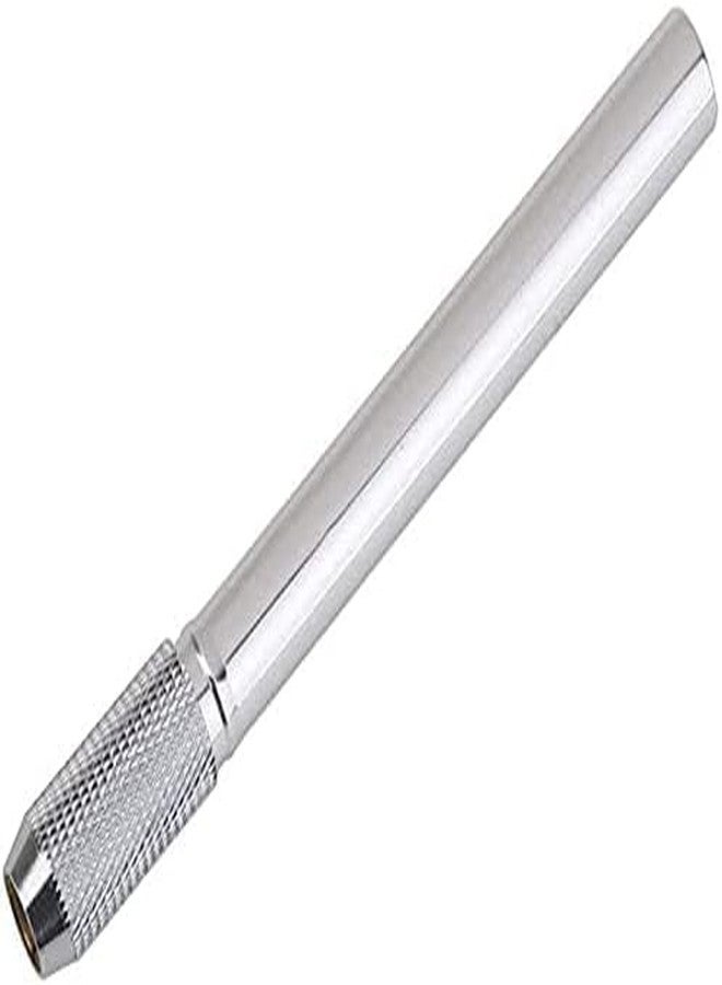 Zhuluck 1Pc Silver Pencil Extenders Dual Head Pencil Extender for Artists Adjustable Metal Handle Pen Holder Lengthener for School Office Professional - Image 1