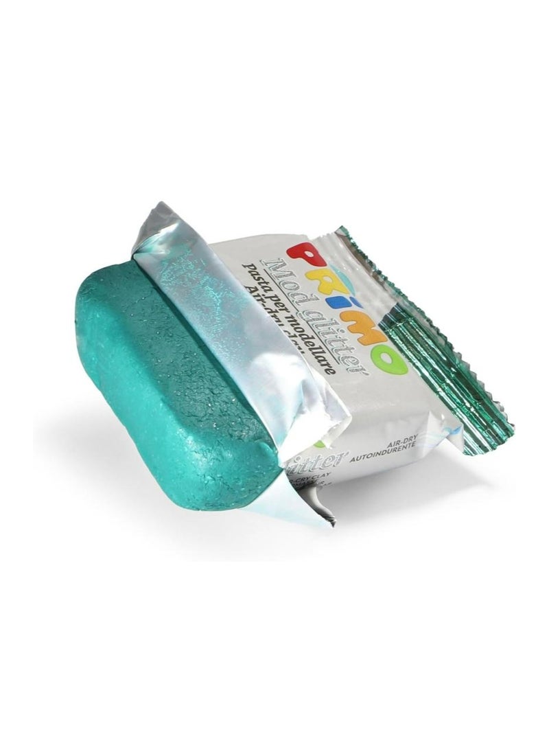 بريمو عبوة طين بريمو الجاف بالهواء،صلصال أخضر لماع، ٢٥٠ غرام، نشاط خالٍ من الشاشات للأطفال، ينمي المهارات الحركية الدقيقة، ويعزز النمو الحسي، يجف ليصبح صلبًا، طين تشكيل، غير سام، للاستخدام في المنزل أو الفصل الدراسي - Image 2