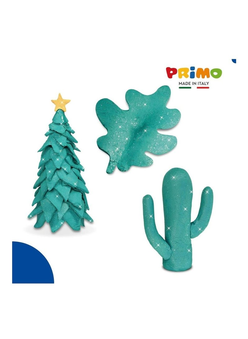 بريمو عبوة طين بريمو الجاف بالهواء،صلصال أخضر لماع، ٢٥٠ غرام، نشاط خالٍ من الشاشات للأطفال، ينمي المهارات الحركية الدقيقة، ويعزز النمو الحسي، يجف ليصبح صلبًا، طين تشكيل، غير سام، للاستخدام في المنزل أو الفصل الدراسي - Image 3