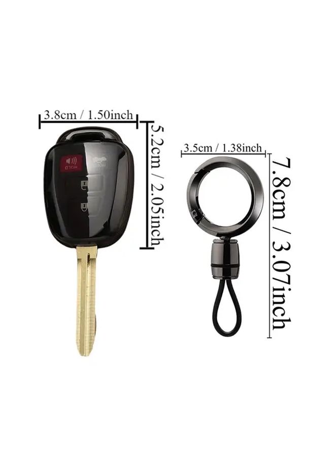 Transparent Black TPU Anti Drop Protective Cover for Car Keys 2009 2019 Models - Image 2
