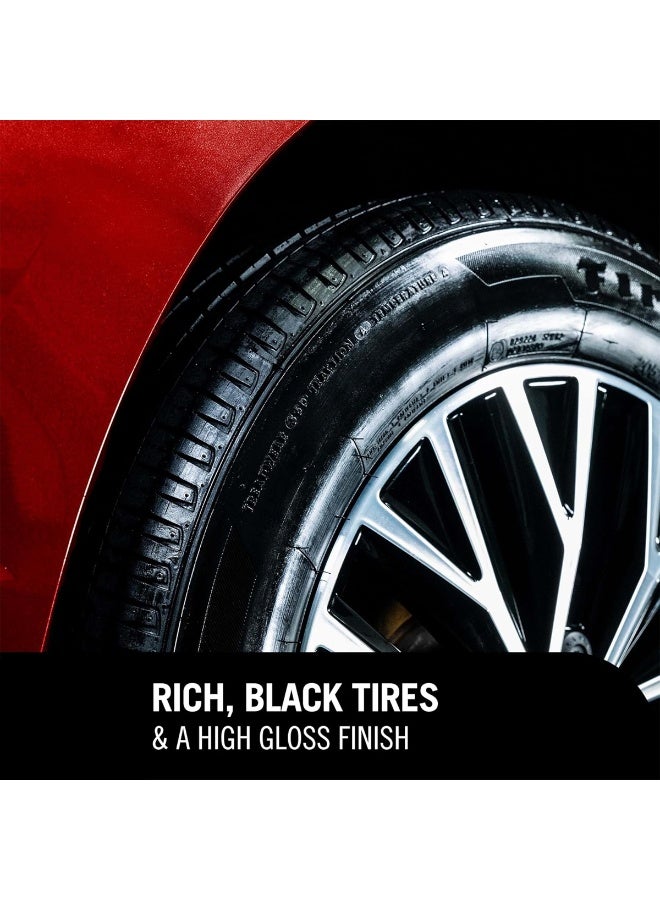 كاوا سائل تلميع الإطارات السوداء 100 مل لمعان فوري بمظهر مبلل لإطارات السيارات، حماية من الأشعة فوق البنفسجية، تركيبة مضادة للتشقق، لمسة نهائية سوداء عميقة تدوم طويلاً، رأس إسفنجي سهل الاستخدام يعيد المطاط الباهت لإطارات السيارات والسيارات الرياضية متعددة الاستخدامات والدراجات والزخارف البلاستيكية الخارجية - Image 2