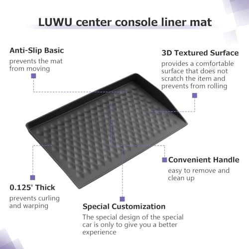 LUWU Center Console Wireless Charging Protective Mat for 2025 Mitsubishi Outlander Accessories 2025 Outlander Center Console Silicone Non-Slip Pad Anti-Dust Mat(NOT for Outlander PHEV&Sport) - Image 3