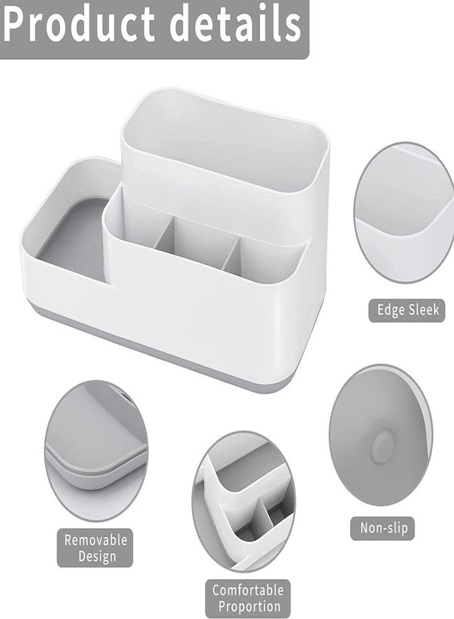 Madhabi Makeup Organizer Box | Multi-Layer Plastic Cosmetic Storage Case with Compartments for Dressing Table, Vanity, Bathroom | Portable Organizer for Lipsticks, Brushes, Skincare, Jewelry - Image 2